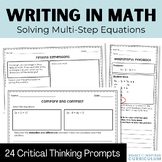 Solving Multi-Step Equations Warm Ups and Exit Tickets for Algebra 1