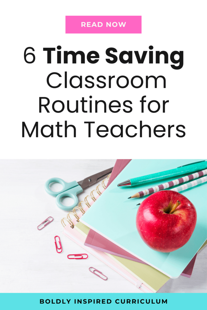pin image for 6 time saving math classroom routines blog post