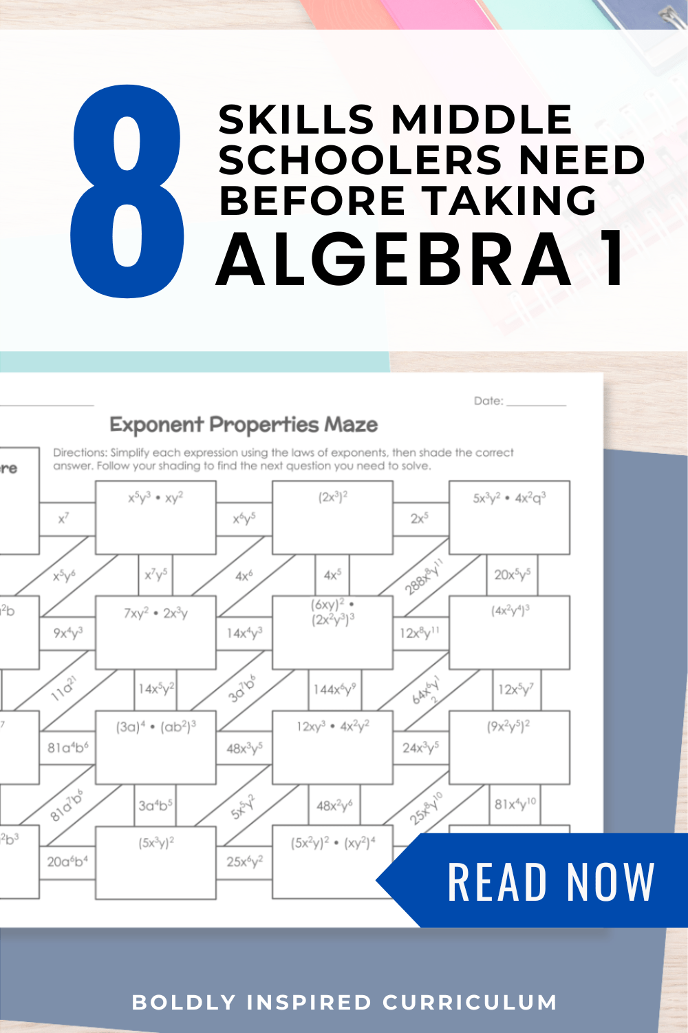 8 Middle School Math Skills Students Should Know Before Algebra 1