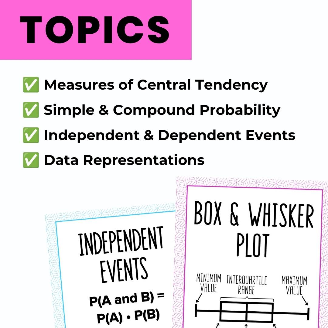 Statistics and Probability Vocabulary Posters for Middle School Math - Image 4